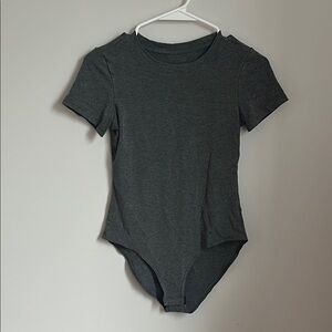 Gray Short Sleeve Jumpsuit